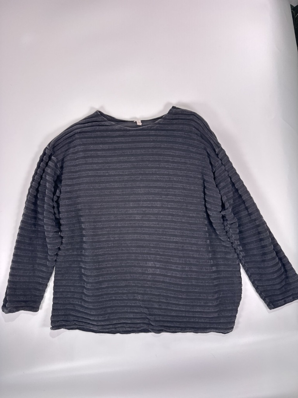 Striped Black Ribbed Top with COS Tag - Picture 2 of 10